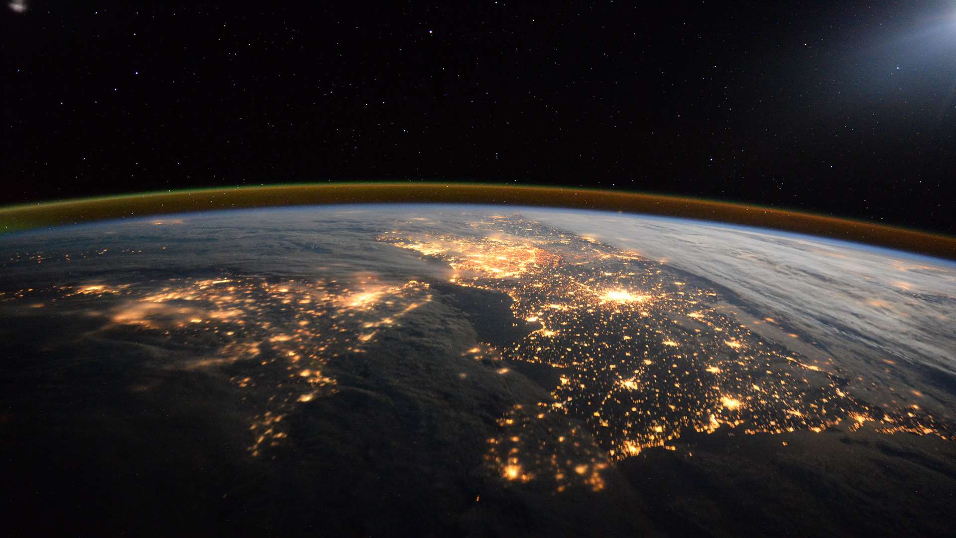 The UK at night taken by Tim Peake from the International Space Station. Picture: Tim Peake flickr