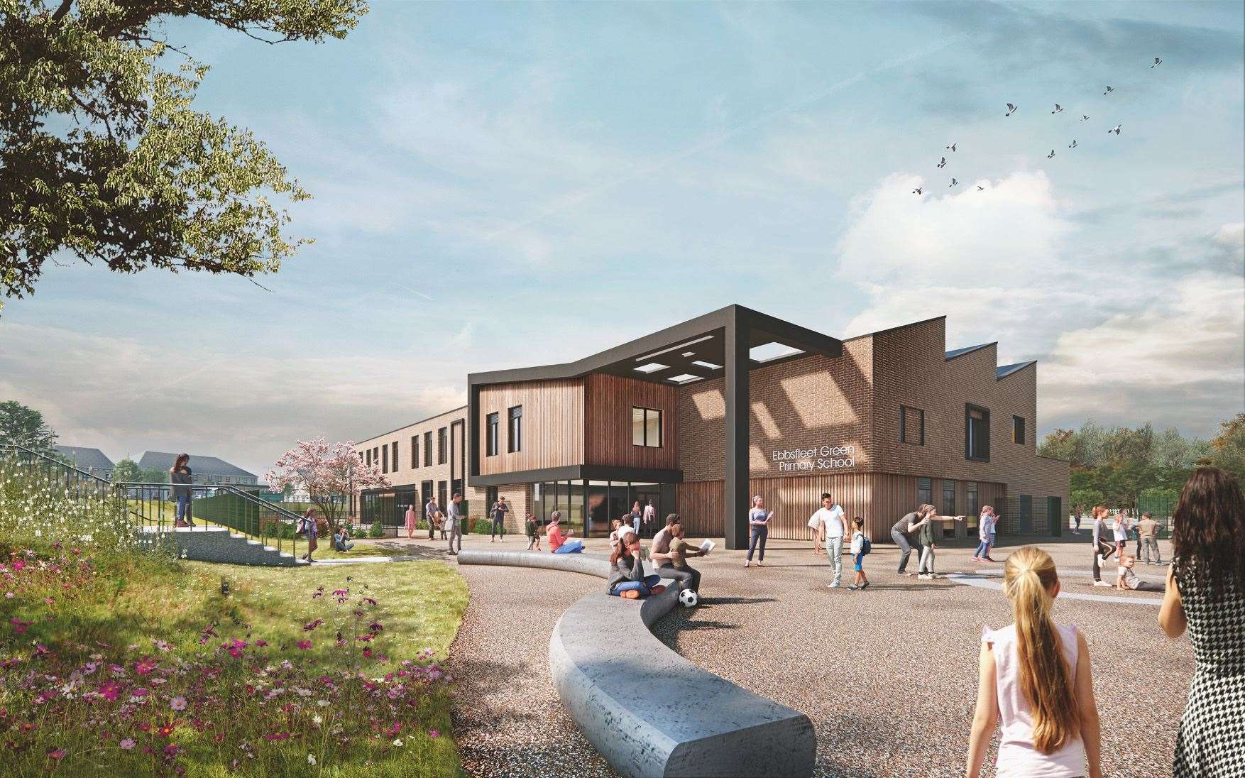 An artist's impression of the newly approved school