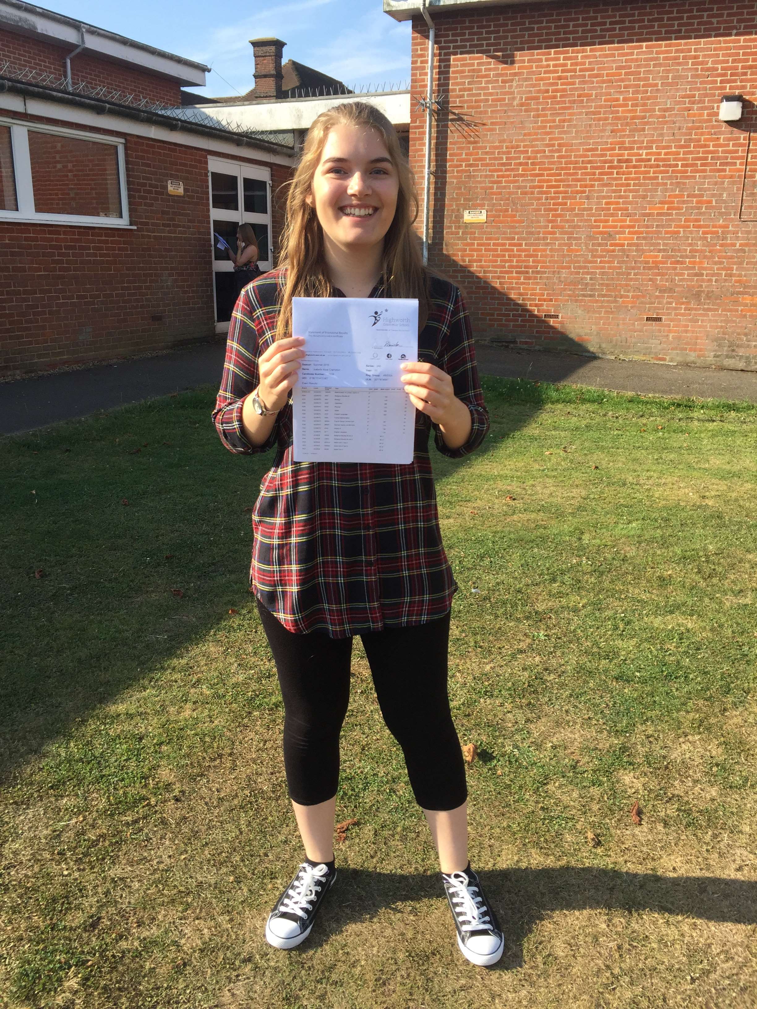 Isabelle Crampton achieved 11 A*s