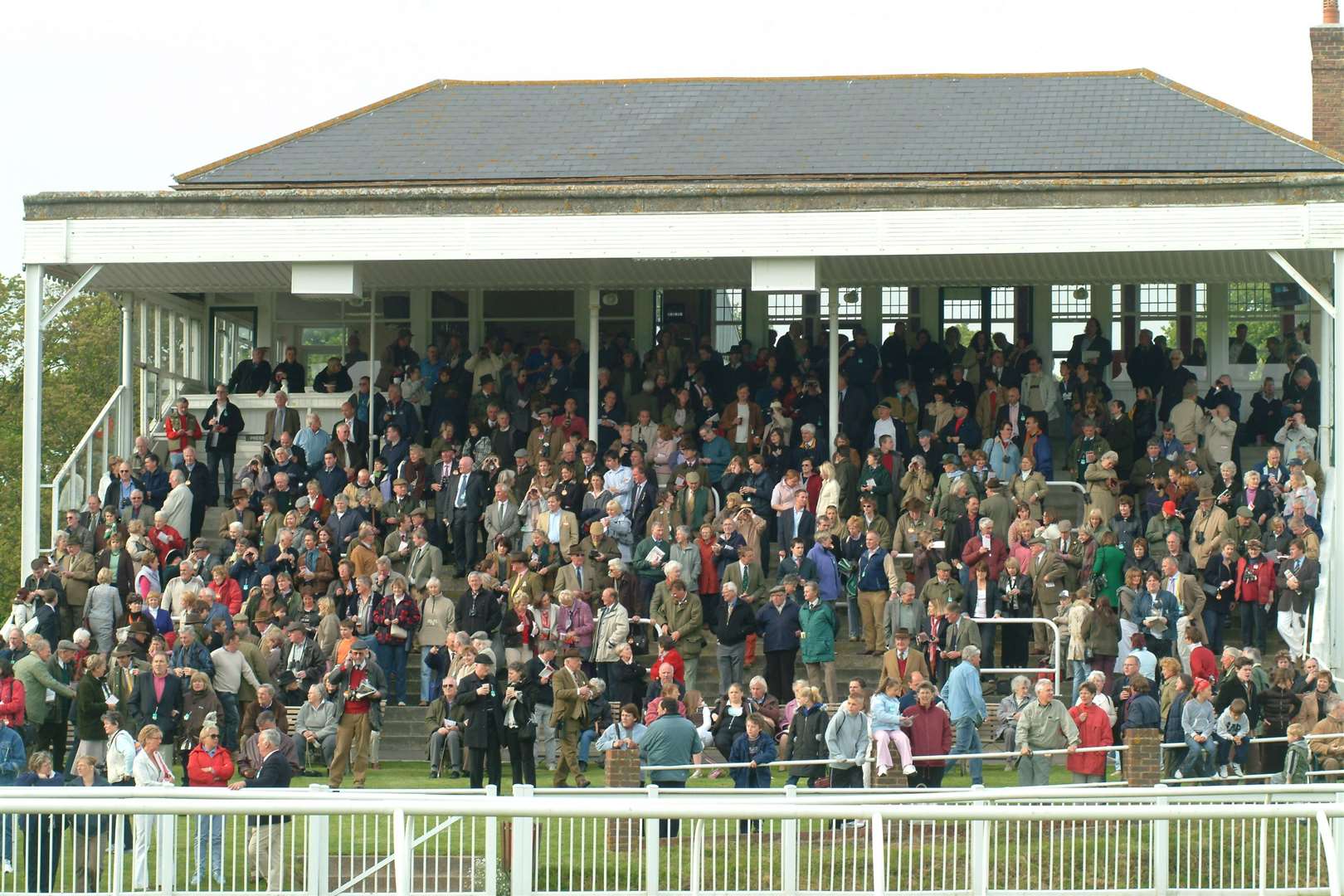 A packed grandstand in May 2005