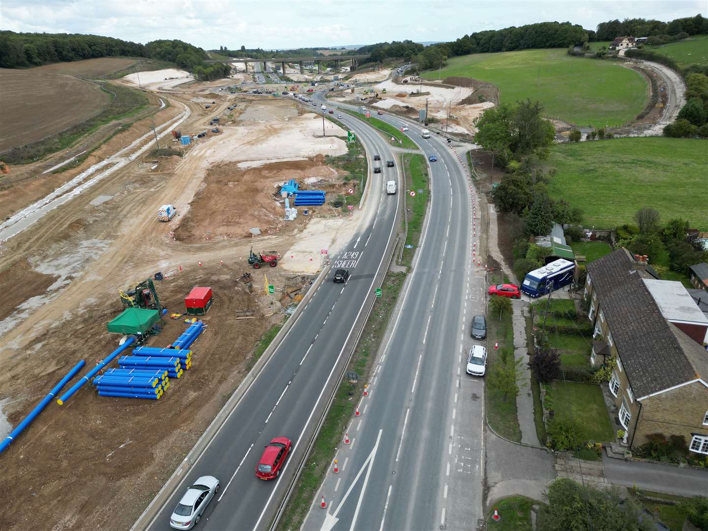 The A249 Stockbury roundabout at junction 5 of the M2 looking from Maidstone. Picture: Barry Goodwin