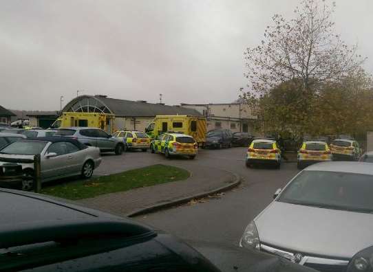 Emergency services at the scene. Picture: @Cl65amg2.