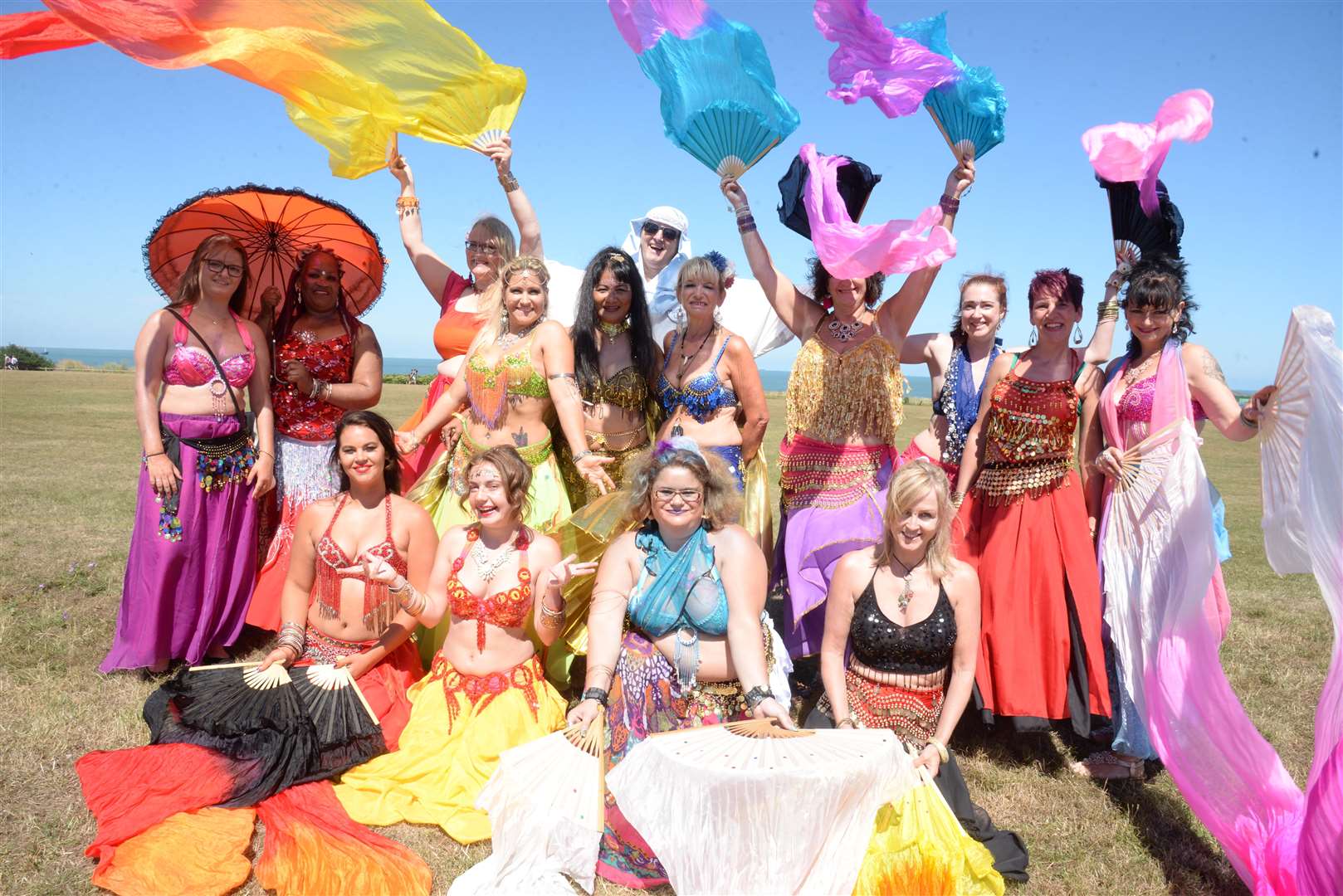 The Sparkles Belly Dancing group during the Margate Carnival on Sunday. Picture: Chris Davey. (3437139)
