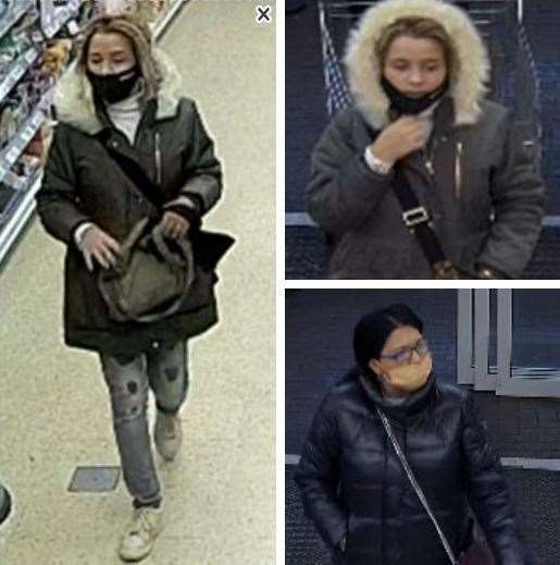 Investigators would like to talk to these two women. Photo: Kent Police