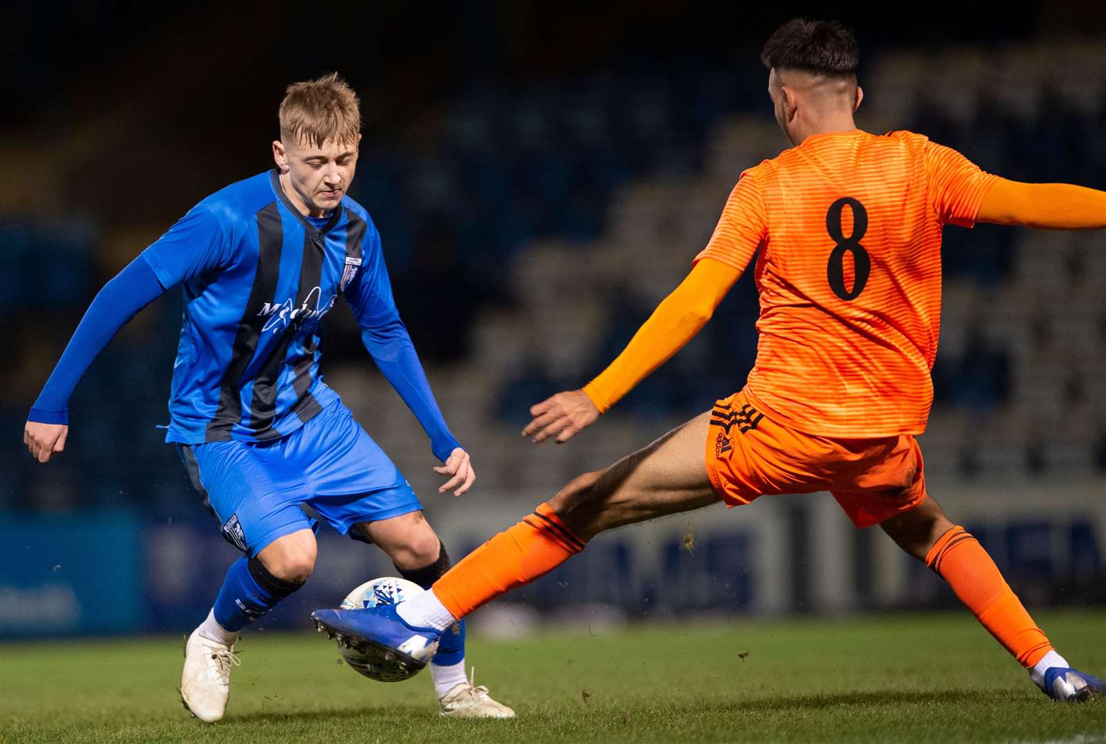 Jimmy Witt, in FA Youth Cup action for Gillingham last season, adds to Chris Lynch's defensive options Picture: Ady Kerry