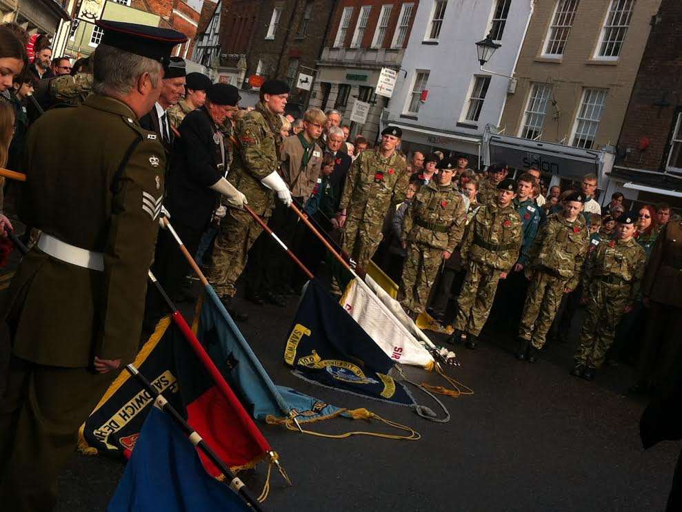 The Remembrance service in Sandwich