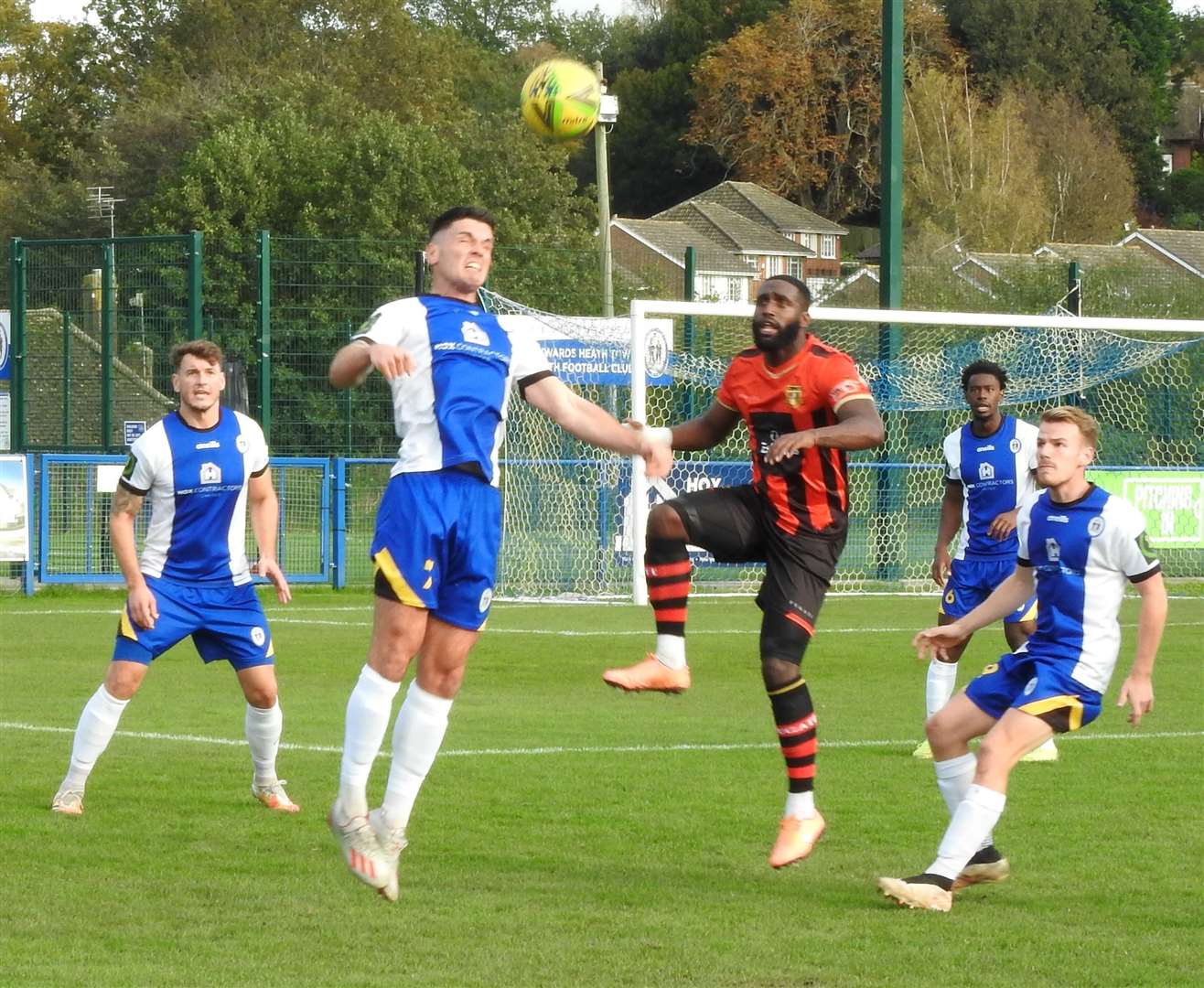 Action from Sittingbourne's 2-0 defeat at Haywards Heath Picture: Peter Pitts