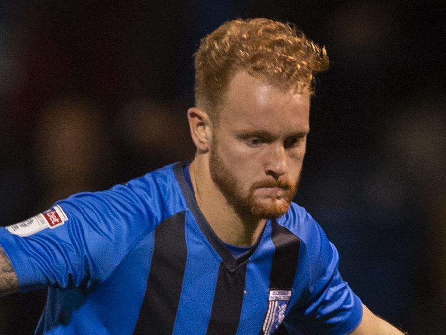 Connor Ogilvie's afternoon ended early on Saturday and Gills boss Steve Lovell was not impressed Picture: Ady Kerry