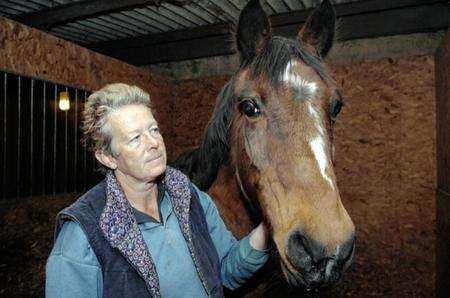 Stella King and 37-year old Ella at Canterbury Horse Rescue at Baddlesmere. Picture:Chris Davey