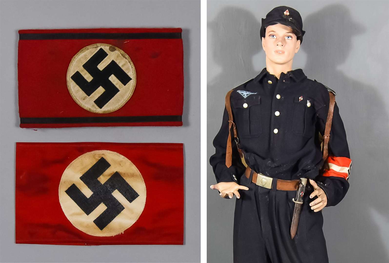 Some of the Nazi memorabilia, including a Hitler Youth uniform, advertised on The Canterbury Auction Galleries website
