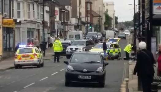 Paramedics were called to the incident in the High Street