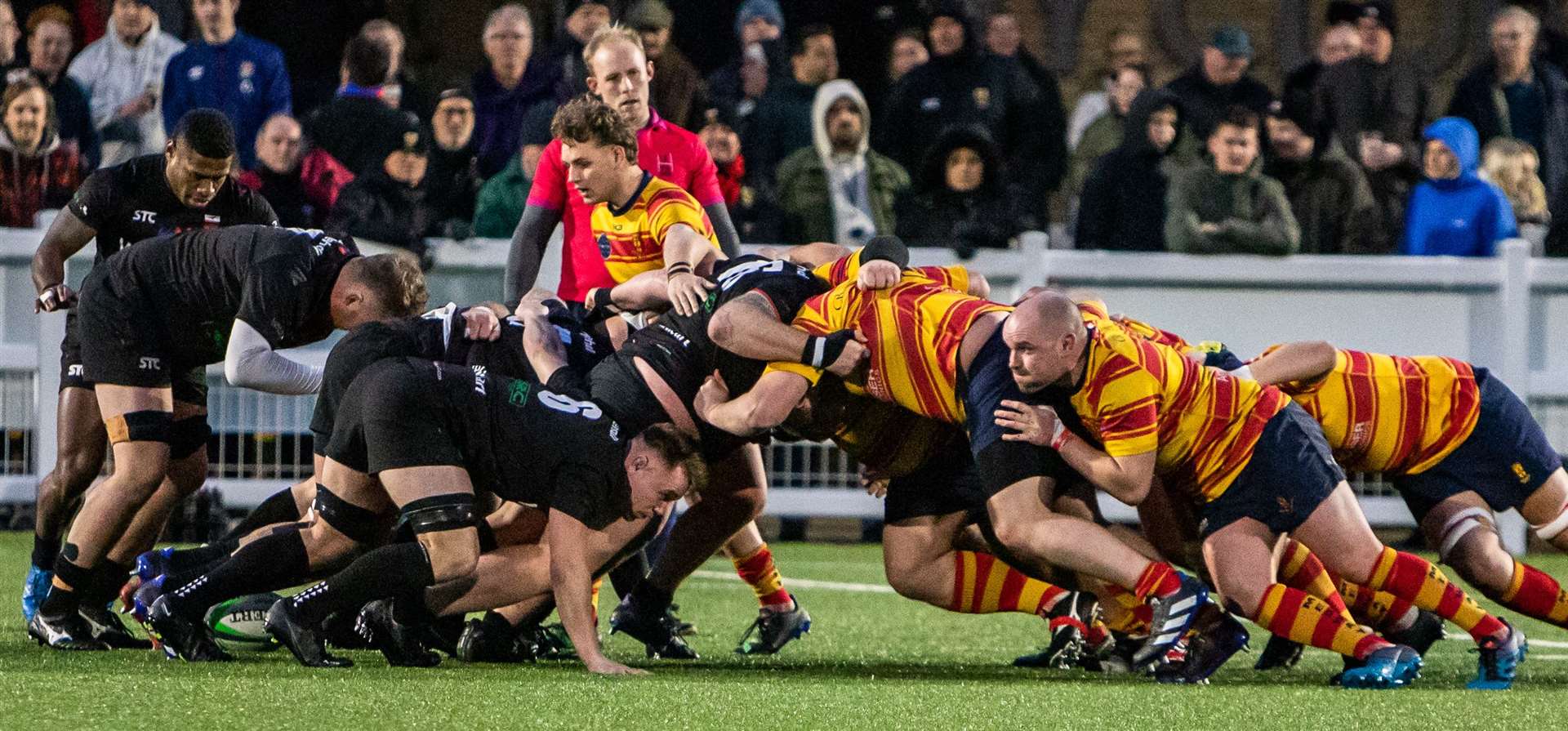 Medway dominate at the scrum against Colchester. Picture: Jake Miles Sports Photography