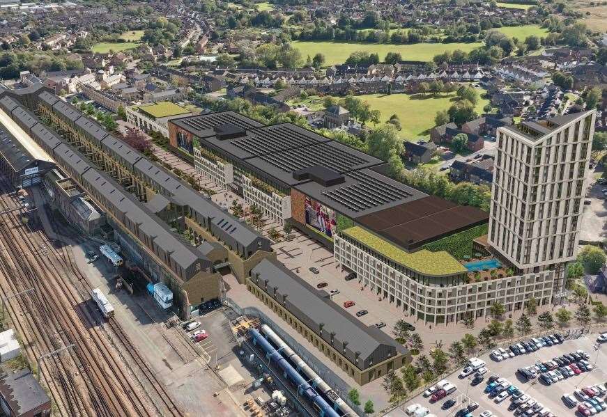 How the Netflix-linked film studios scheme could look at the former Newtown railway works