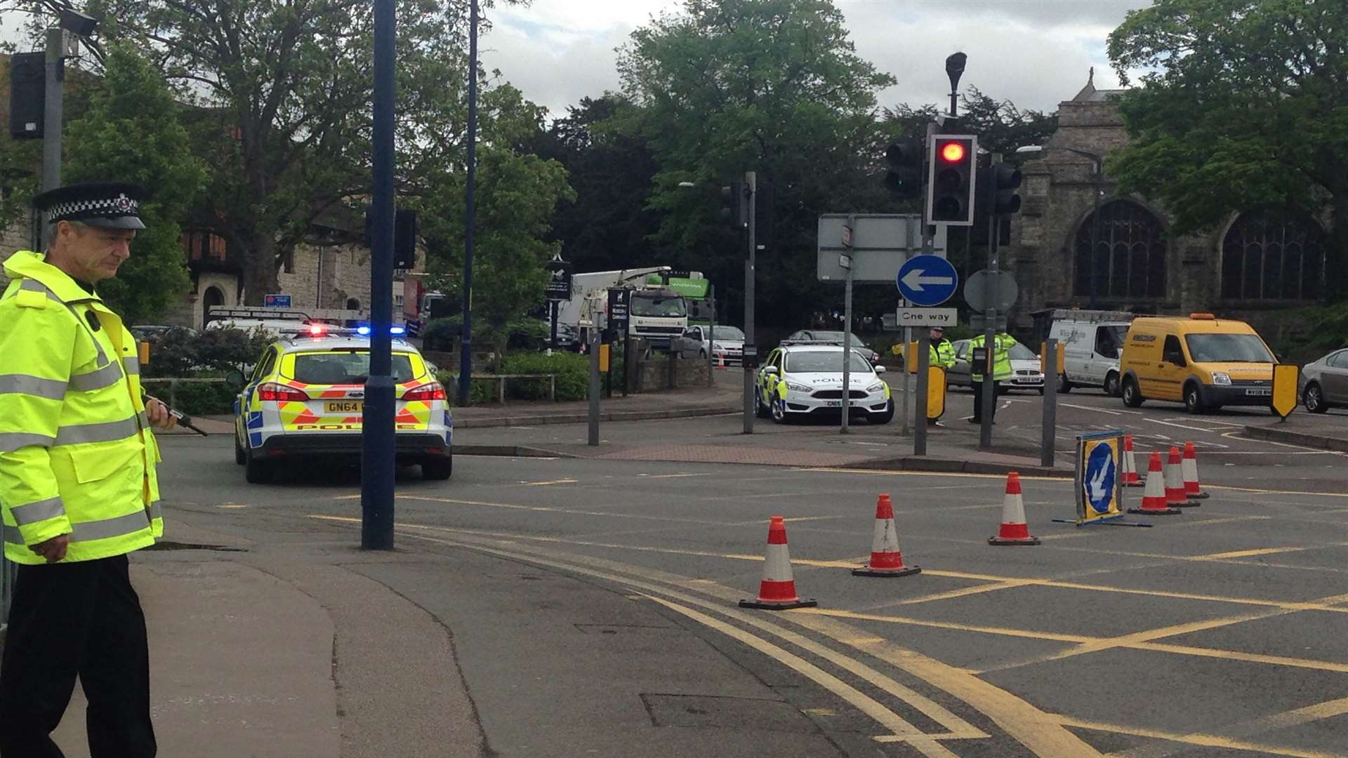 Emergency services are at the scene in Palace Avenue, Maidstone.