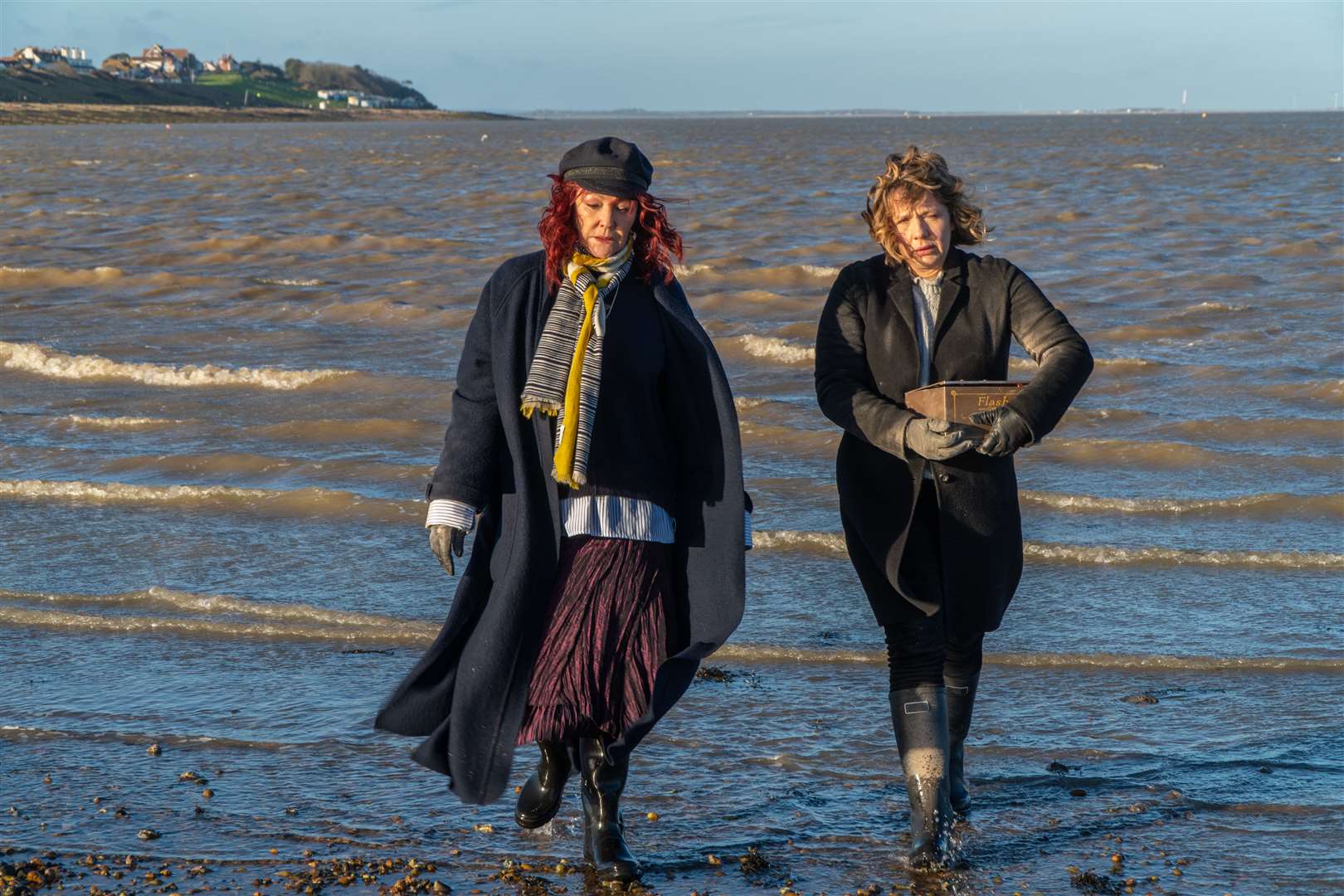 On the seafront in episode six of series one of Whitstable Pearl. Picture: Mark Bourdillon/AcornTV