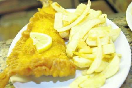 A tasty-looking plate of fish and chips - but should it be served on Deal Pier?