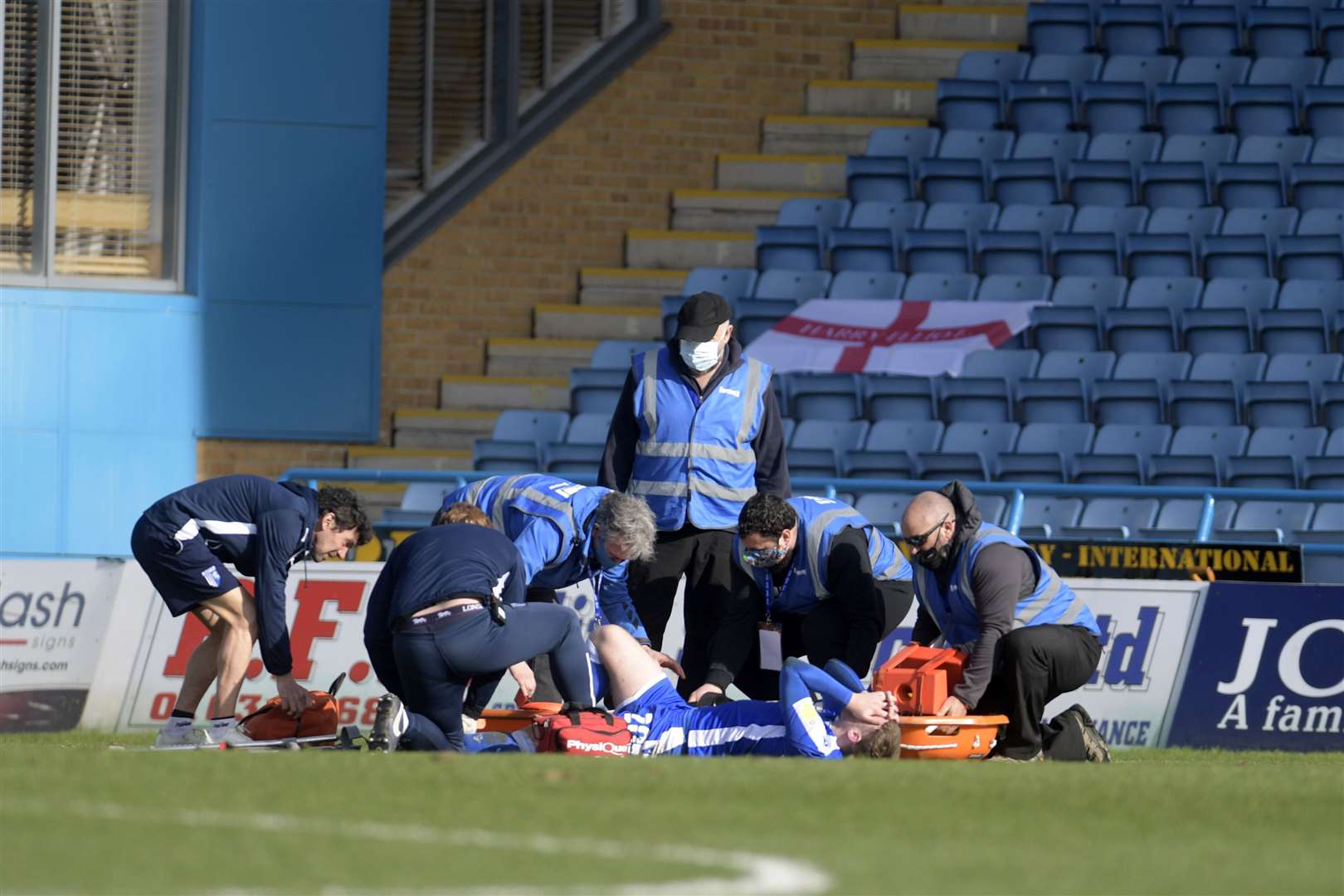 Callum Slattery suffered ankle ligament damage on Saturday at Priestfield Picture: Barry Goodwin