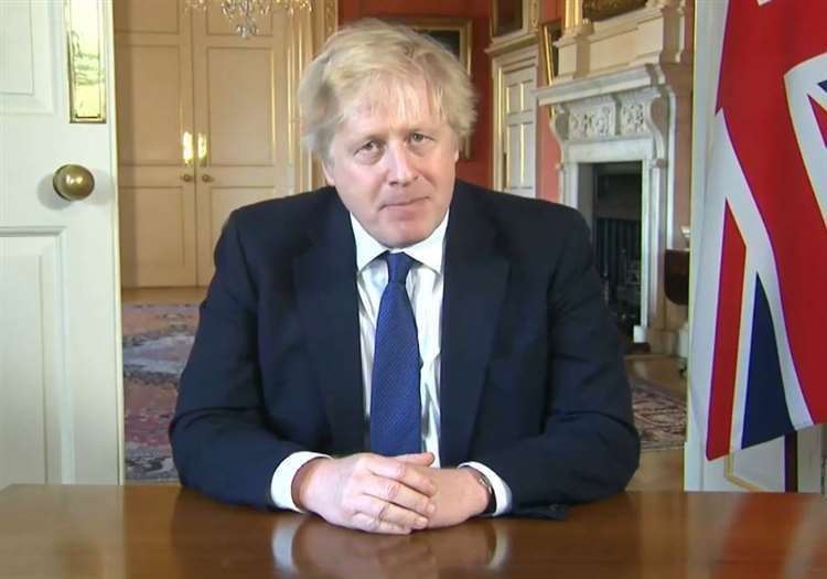 Boris Johnson addressing the nation