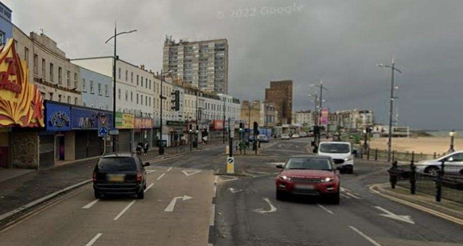 Margate seafront as it is today. The Arlington House tower block had been built by 1964. Picture: Google