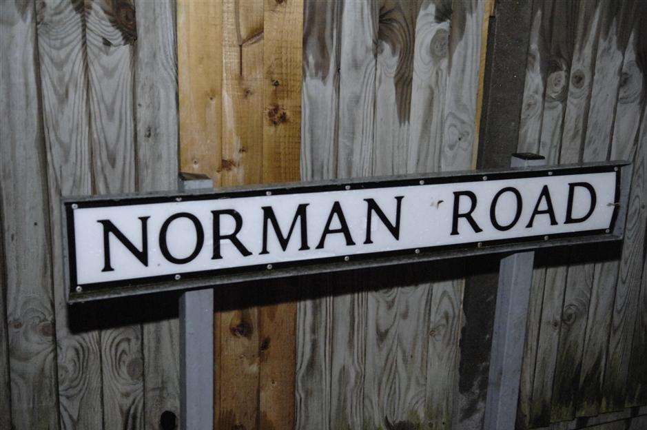 The sign at Norman Road in Whitstable