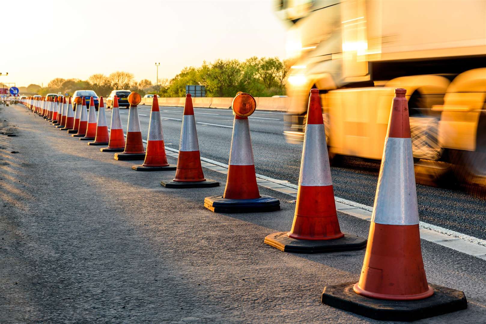 Road construction UK Motorway Services Roadworks Cones.. (6328036)