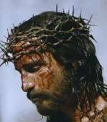 VIOLENT SCENES: Jesus, played by Jim Caviezel, on the cross in a scene from the film