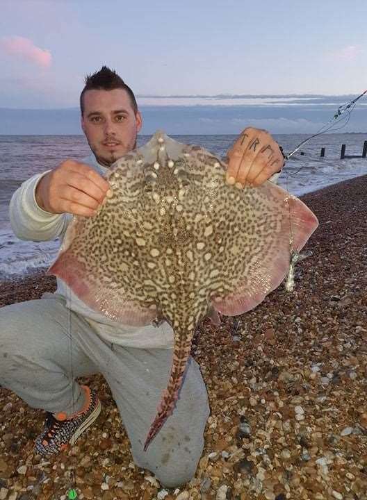 Tyronne Tanner with his thornback ray