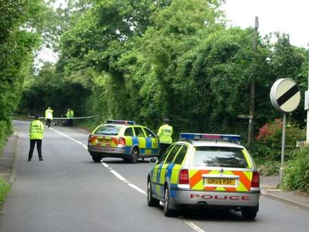 The scene of the fatal crash on the A261. Picture: Chris Price