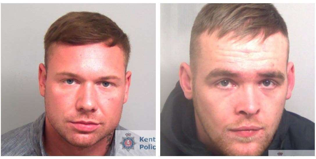 Brett Parker, right, and Jordan Godfrey, left, were both jailed. Picture: Kent Police