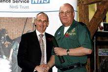 Les Gilling, Sittingbourne ambulance technician receives his award