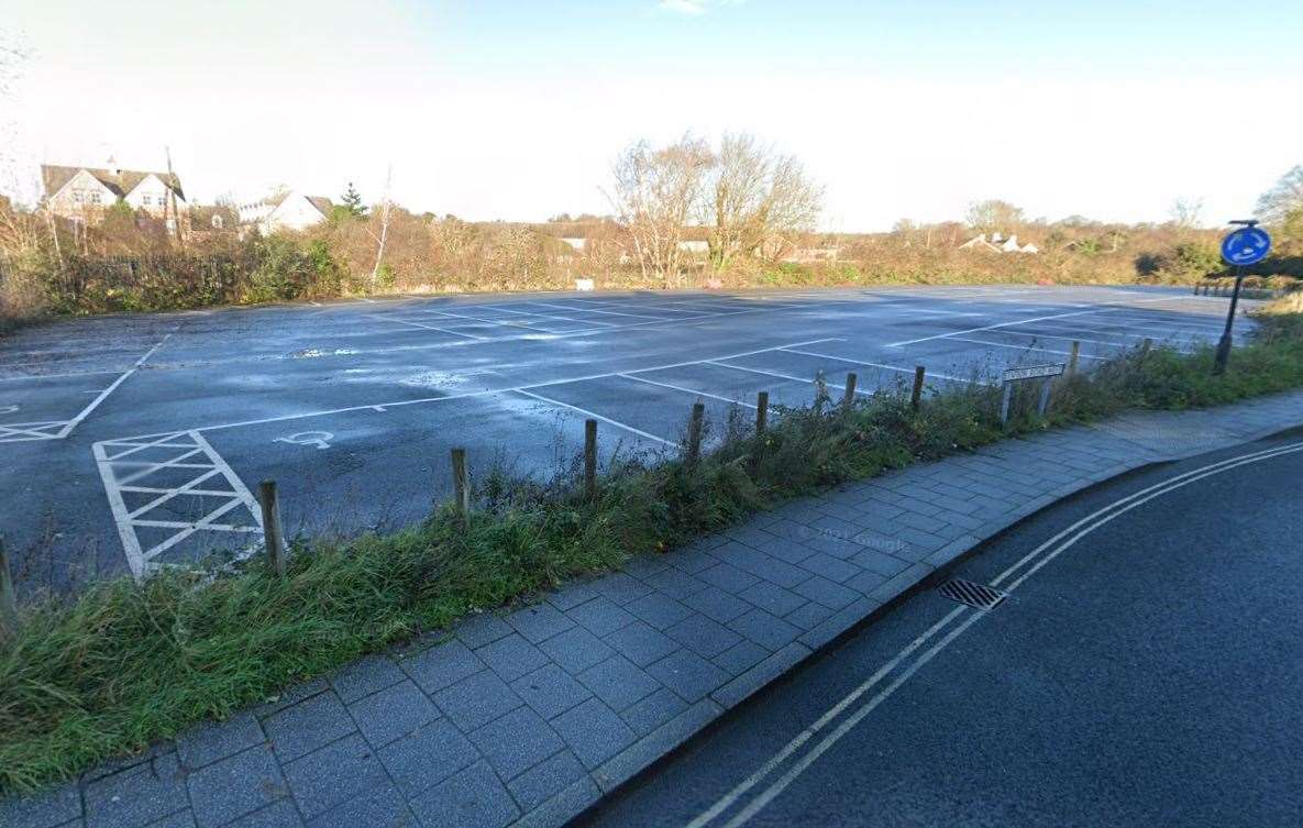 The former temporary car park in Station Road West, which sits behind The Goods Shed. Picture: Google/Canterbury City Council