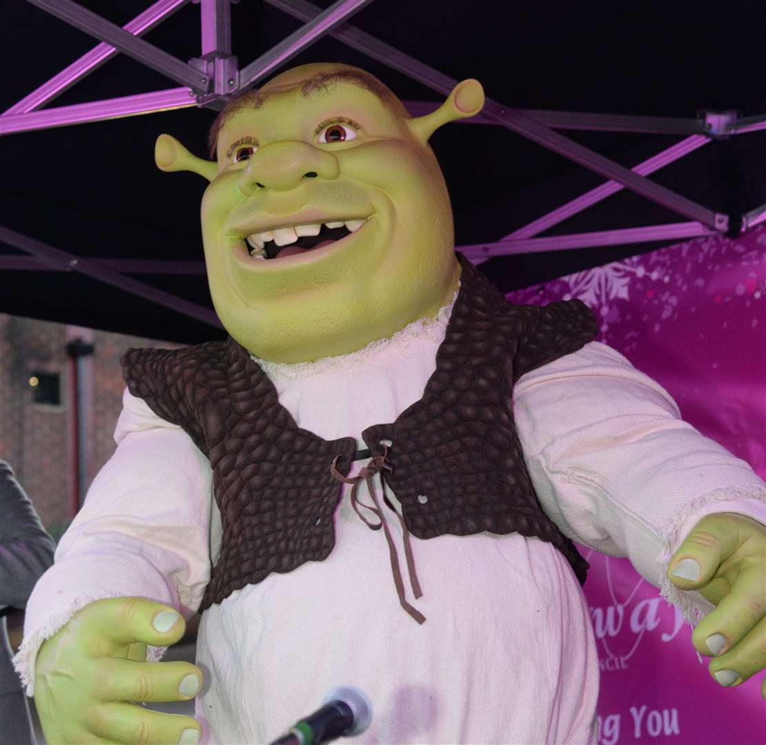 Who doesn't love Shrek? Here he is at the Rainham Christmas Lights switch-on in 2019