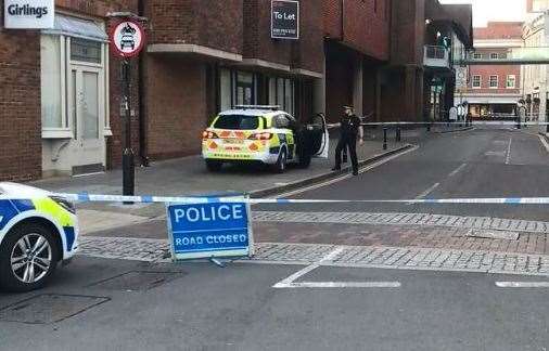 The scene of the attack in Whitefriars