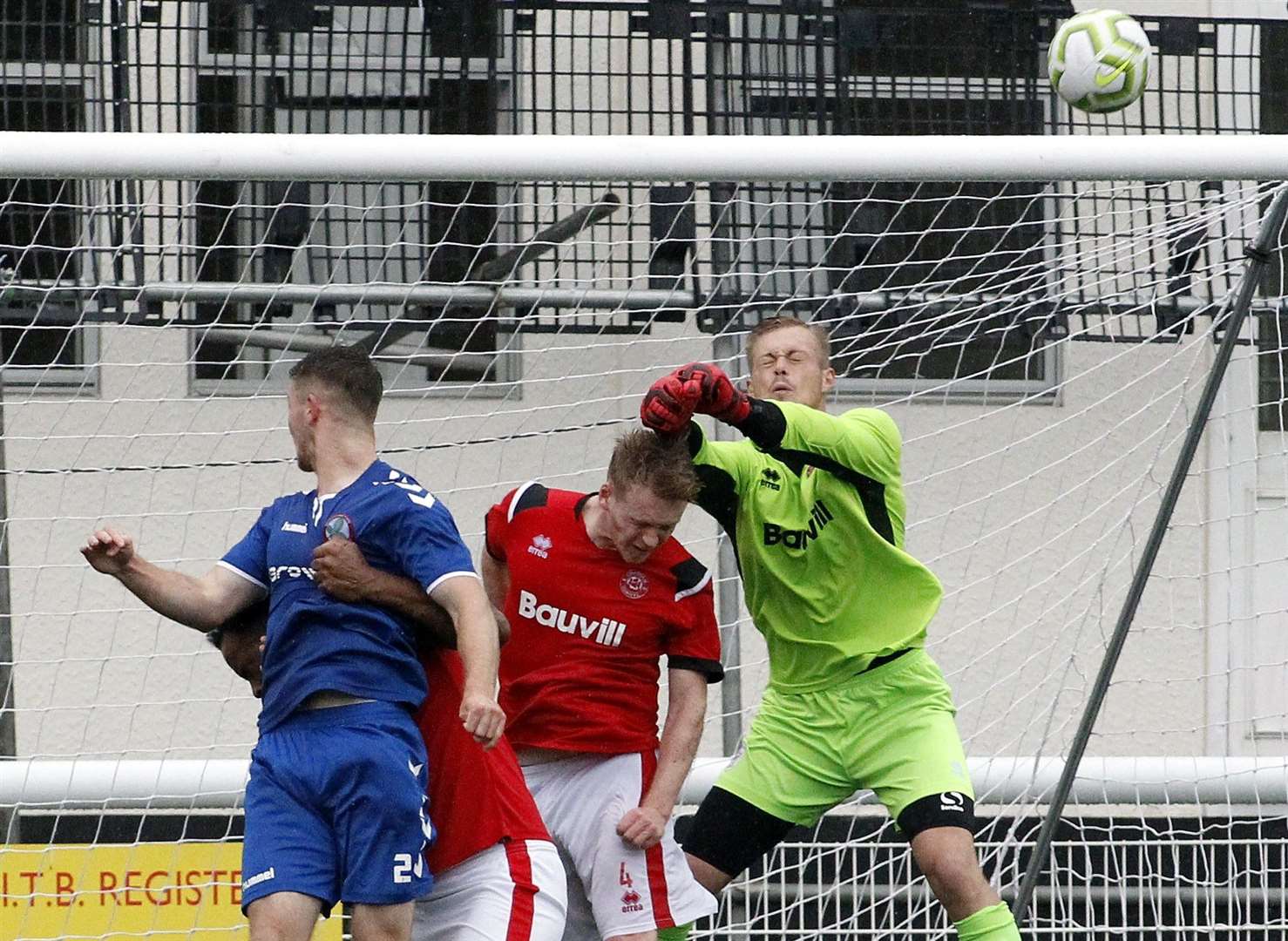 New goalkeeper Jordan Carey in action for Chatham Town Picture:Sean Aidan