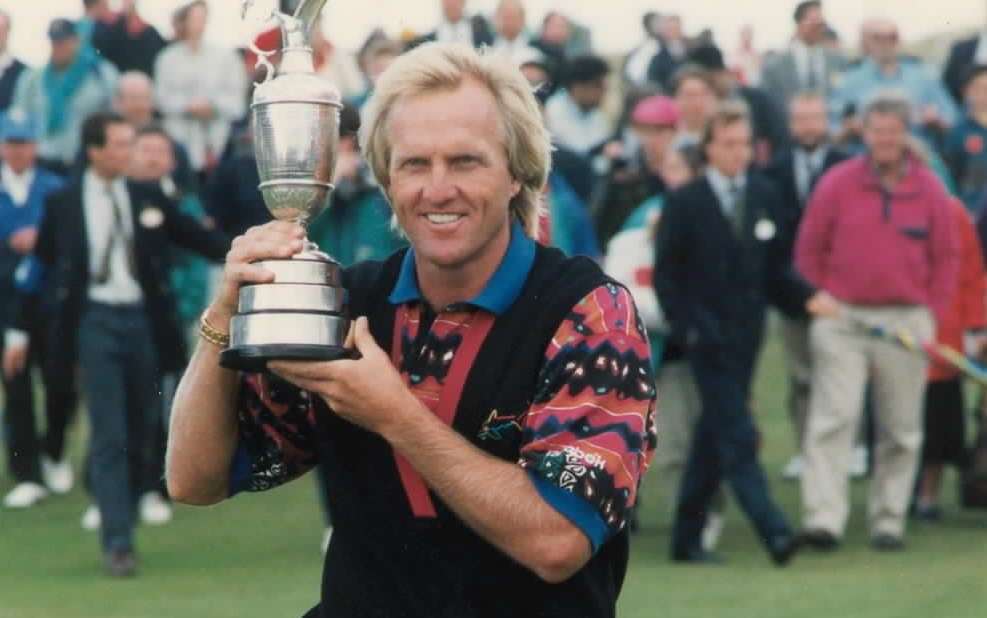 Aussie Greg 'Great White Shark' Norman claimed glory at the 1993 Open at Sandwich