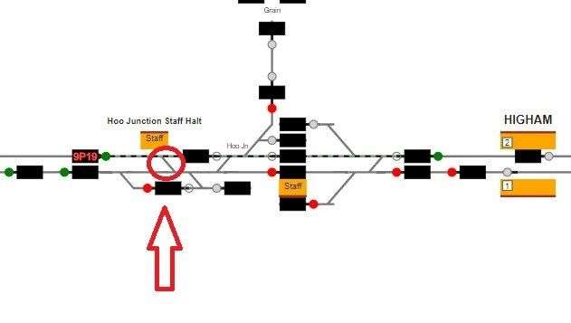 A diagram of the track network showing the faulty points near Strood causing delays. Picture: Traksy (54614375)