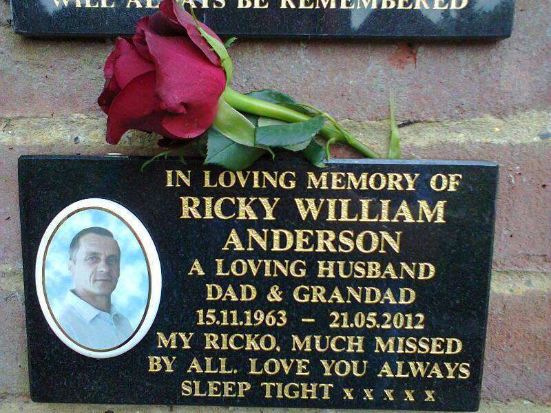 Ricky Anderson hanged himself in Chatham Cemetary in 2012