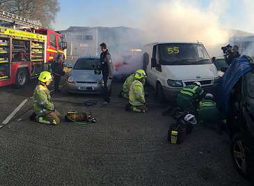 Kent Fire and Rescue service helped to reconstruct the crash