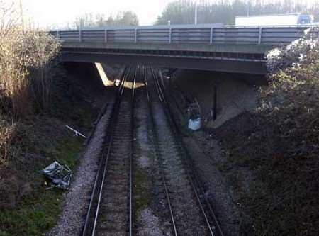 The scene of the accident, which happened in February. Picture: JOHN WARDLEY