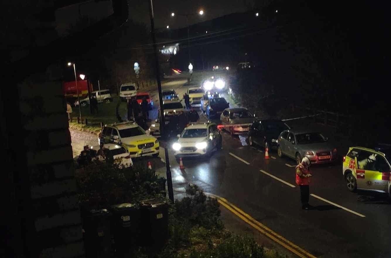 Emergency services at the scene in Snodland. Picture: Bam Savage