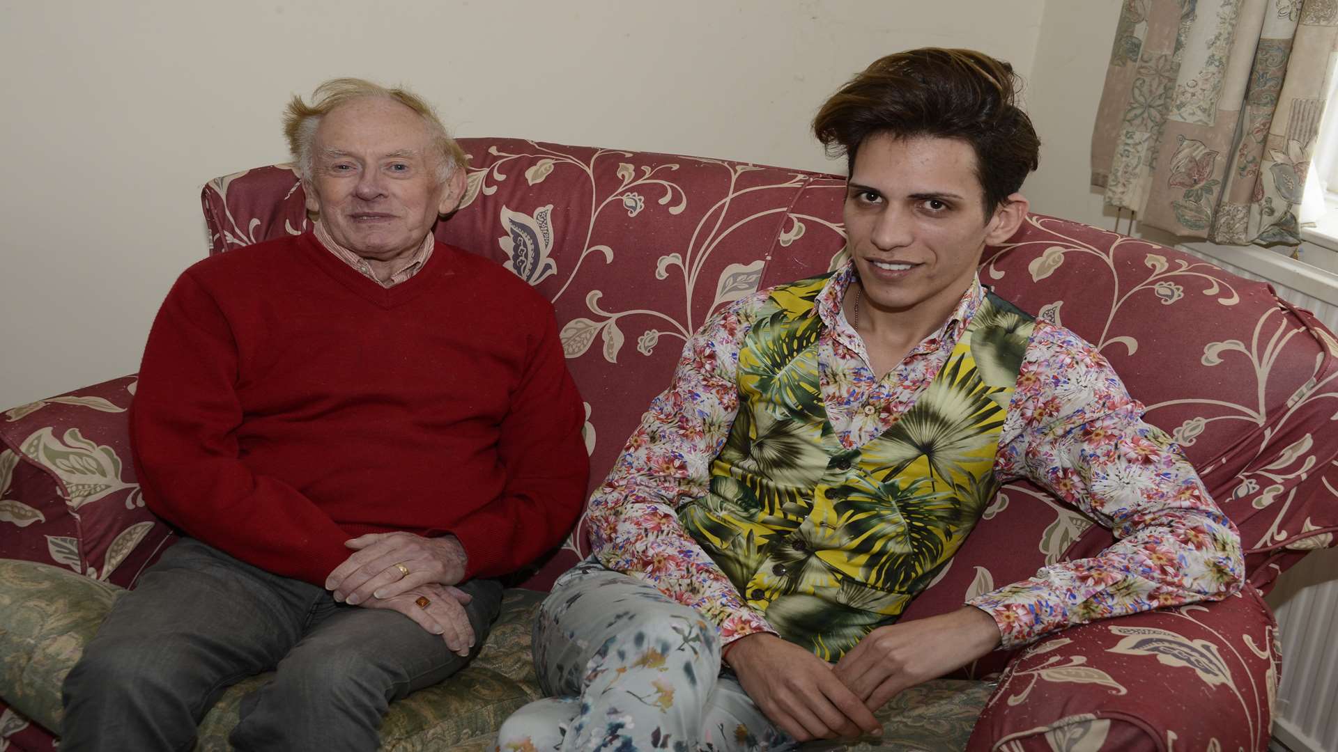 Retired Clergyman Philip Clements with his partner Florin Marin