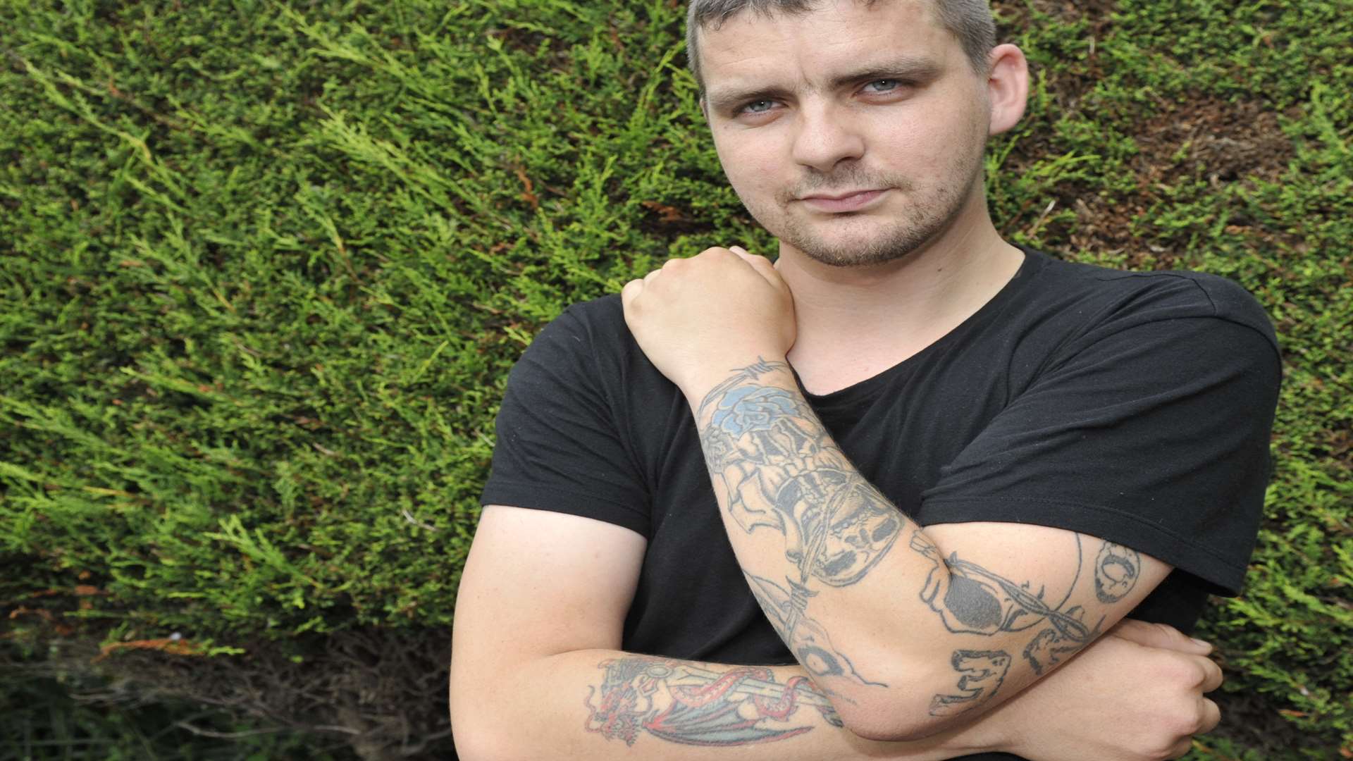Matthew Burns was turned down as a special constable due to the tattoos on his arm