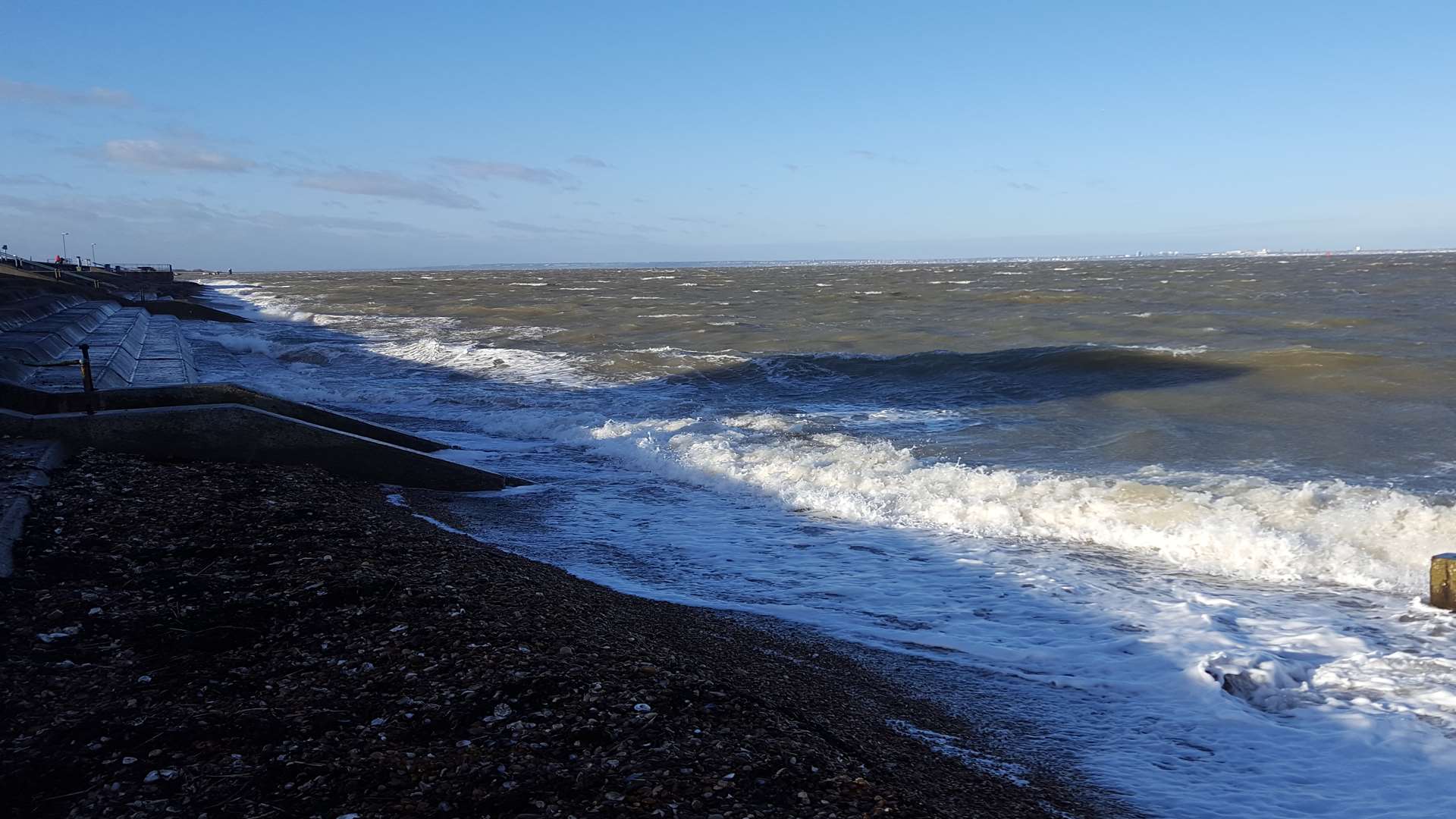 Sheerness: High tide this afternoon