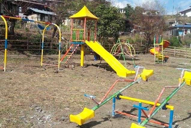 The children's playground was built as part of the Opening Your Heart to Bhutan project