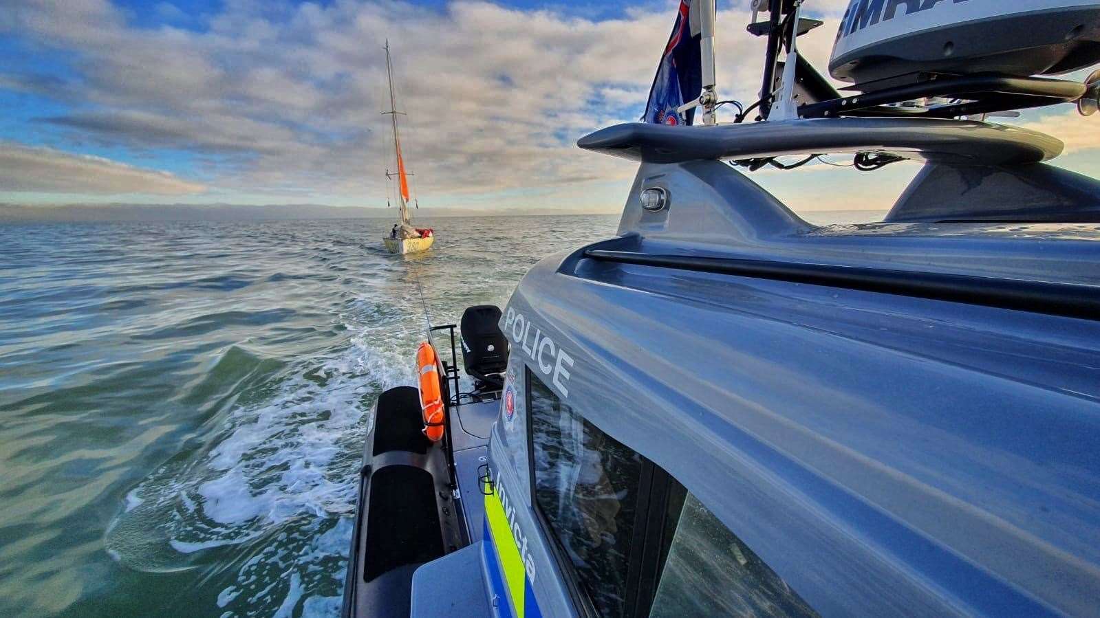 The yacht was rescued this morning: Kent Police (43894984)