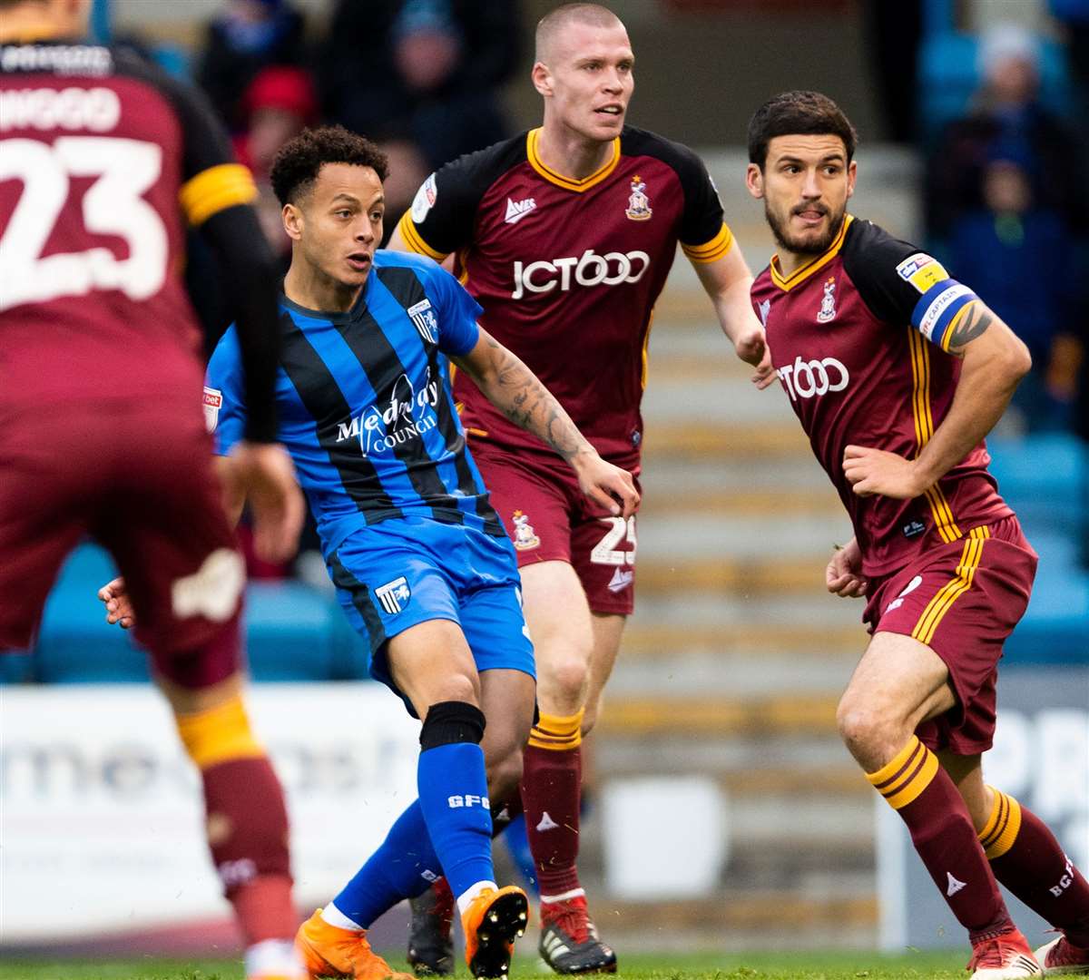 Elliott List watches his shot go in for the third goal Picture: Ady Kerry