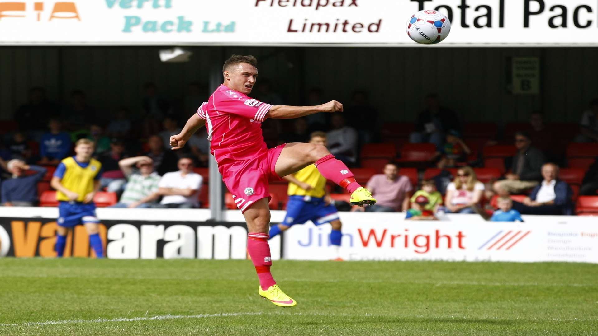Dover's Ricky Miller with a chance at goal against the Gills Picture: Matt Bristow