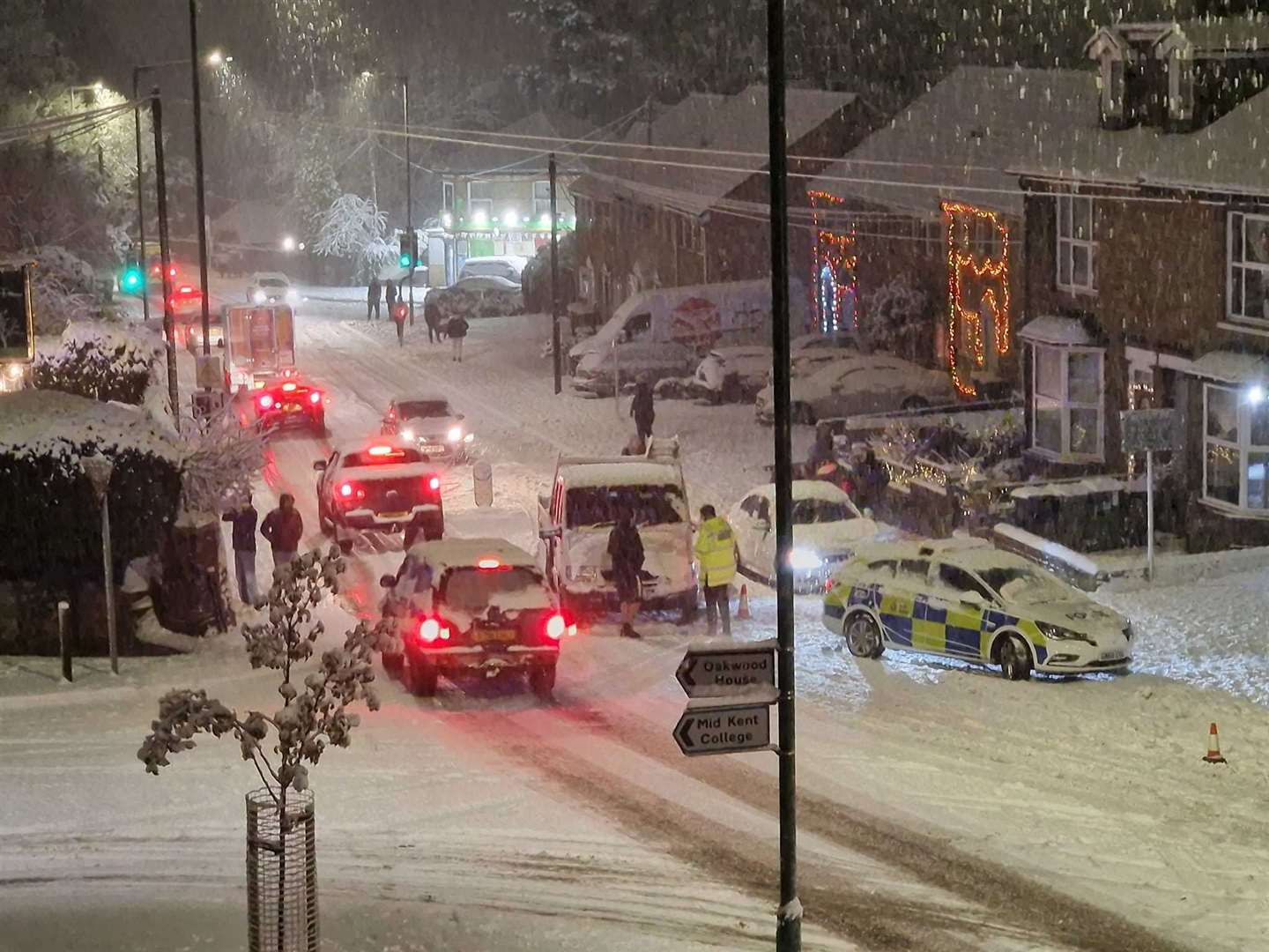 The snow caused issues on Tonbridge Road, Maidstone, in December 2022. Picture: Dan Farry
