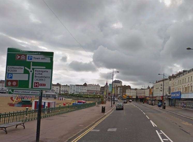 Marine Terrace in Margate, where the alleged attempted robbery happened. Picture: Google Street View