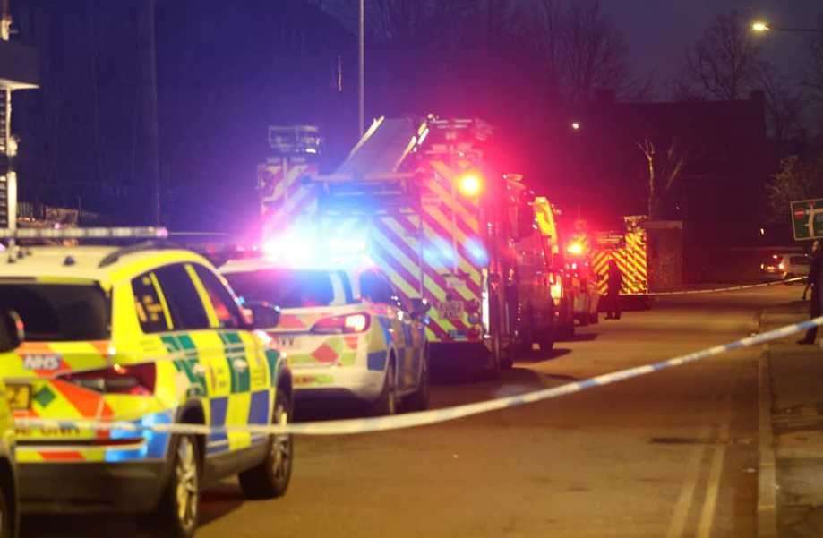 Emergency crews in Knightrider Street, Maidstone. Pic: UKNIP